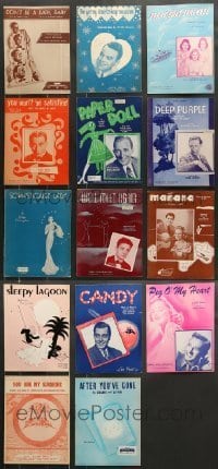 7a120 LOT OF 14 NON-MOVIE SHEET MUSIC '30s-40s Mills Bros., Bing Crosby, Louis Prima & more!