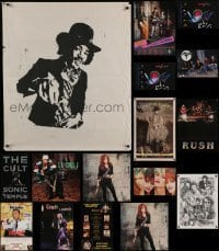 7a226 LOT OF 18 UNFOLDED AND FORMERLY FOLDED MUSIC POSTERS '70s-80s a variety of cool images!