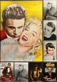 7a237 LOT OF 11 UNFOLDED JAMES DEAN COMMERCIAL POSTERS '70s-80s images of the Hollywood legend!