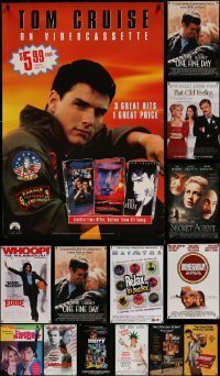 7a219 LOT OF 17 UNFOLDED VIDEO POSTERS '90s great images from a variety of different movies!