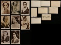 7a168 LOT OF 8 DOLORES DEL RIO ENGLISH POSTCARDS '30s great images of the pretty star!