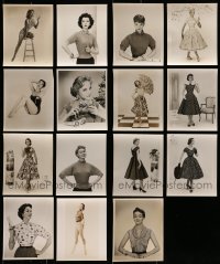 7a308 LOT OF 15 8X10 FASHION PHOTOS '50s great portraits of beautiful female models!