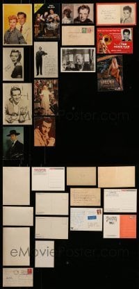 7a157 LOT OF 14 PROMO PHOTOS AND POSTCARDS '50s-00s a variety of great images!