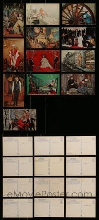 7a159 LOT OF 12 MOVIELAND WAX MUSEUM POSTCARDS '60s images of famous movie scene re-creations!