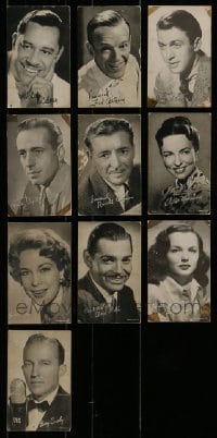 7a190 LOT OF 10 1940S-50S ARCADE CARDS '40s-50s Humphrey Bogart, Cab Calloway, Astaire & more!