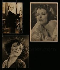7a341 LOT OF 3 TRIMMED DELUXE PHOTOS '20s great portraits of Janet Gaynor & Nazimova!