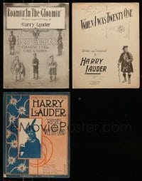 7a128 LOT OF 3 HARRY LAUDER SHEET MUSIC 1900s-1910s Roamin in the Gloamin, When I Was Twenty One