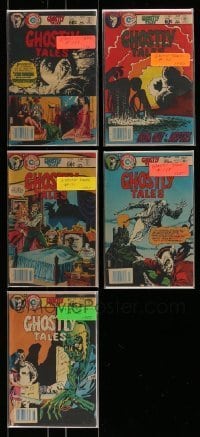 7a112 LOT OF 5 GHOSTLY TALES COMIC BOOKS '80s Charlton Comics horror stories!
