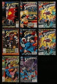 7a105 LOT OF 8 SUPERMAN COMIC BOOKS '90s DC Comics, includes The Death of Superman issue!