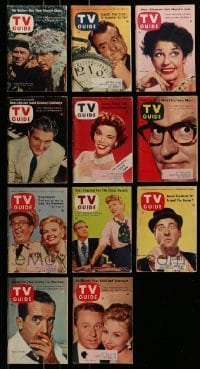 7a191 LOT OF 11 TV GUIDE MAGAZINES '50s Red Skelton, Davy Crockett, Sid Caesar & more!