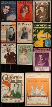 7a122 LOT OF 11 AL JOLSON SHEET MUSIC '10s-30s a variety of songs by the legendary singer!