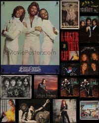 7a227 LOT OF 16 MOSTLY UNFOLDED MUSIC POSTERS '80s-90s a variety of cool images!
