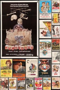 7a032 LOT OF 54 FOLDED ONE-SHEETS '50s-80s great images from a variety of different movies!