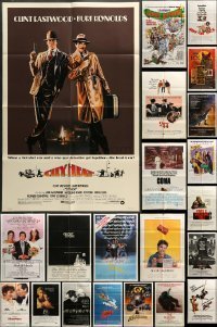 7a021 LOT OF 67 FOLDED ONE-SHEETS '70s-80s great images from a variety of different movies!