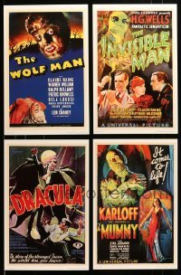 7a148 LOT OF 4 UNIVERSAL MASTERPRINTS '01 all the best horror movies including Dracula & Mummy!