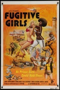 7b007 5 LOOSE WOMEN 1sh 1974 Fugitive Girls, written by Ed Wood, sexy artwork!