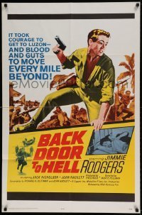 7b049 BACK DOOR TO HELL 1sh 1964 beyond Luzon, the code was live, love, and kill like an animal!