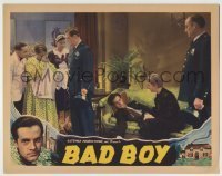 7c049 BAD BOY LC 1939 police officers console family around Johnny Downs dead on couch!