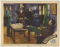 7c063 BATTLEGROUND LC #4 1949 Van Johnson & Denise Darcel have mixed feelings about drunk soldier!