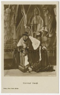 7d159 CONRAD VEIDT 1670/2 German Ross postcard 1920s wonderful portrait sitting on throne!