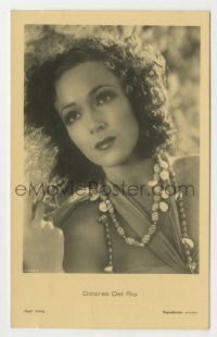 7d163 DOLORES DEL RIO 7499/1 German Ross postcard 1936 w/ seashell necklace from Bird of Paradise