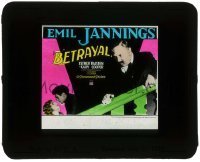 7d266 BETRAYAL style A glass slide 1929 Emil Jannings, Gary Cooper, Esther Ralston, Lewis Milestone