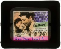7d276 BRIBE glass slide 1949 Robert Taylor, sexy young Ava Gardner, Charles Laughton, Vincent Price