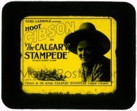 7d285 CALGARY STAMPEDE glass slide 1925 Hoot Gibson, filmed at the actual stampede in Canada!