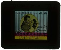 7d291 CLAUDIA & DAVID glass slide 1946 romantic close up of Dorothy McGuire & Robert Young!