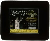 7d293 CLINGING VINE glass slide 1926 romanitc close up of pretty Leatrice Joy & Tom Moore!