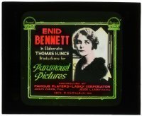 7d314 ENID BENNETT glass slide 1910s great portrait of the pretty Australian Paramount actress!
