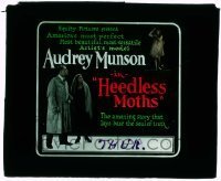 7d341 HEEDLESS MOTHS glass slide 1921 America's most perfect, beautiful & versatile artist's model!