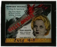 7d342 HELL'S ANGELS glass slide 1930 sexy Jean Harlow in Howard Hughes,' thrilling air spectacle!