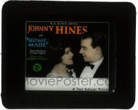 7d345 HOME MADE glass slide 1927 Johnny Hines & pretty Marjorie Daw in a screwball comedy!