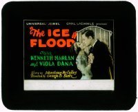 7d350 ICE FLOOD glass slide 1926 Kenneth Harlan & Viola Dana in Pacific Northwest!