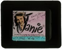 7d354 JANIE glass slide 1944 Michael Curtiz, Joyce Reynolds is the gleam in the eye of every G.I.!