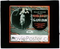 7d369 LOVE CHARM glass slide 1921 vamp Wanda Hawley's charms are lost on very young Warner Baxter!