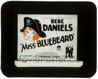 7d384 MISS BLUEBEARD glass slide 1925 great artwork of sexy pirate Bebe Daniels!