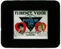 7d405 POPULAR SIN glass slide 1926 Clive Brook in love with both Florence Vidor & Greta Nissen!