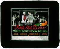 7d412 RED HOT TIRES glass slide 1925 Monte Blue & Patsy Ruth Miller both go to jail & fall in love!