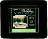 7d419 SILVER VALLEY glass slide 1927 Tom Mix & Tony in a Sterling Western Romance!