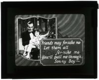 7d425 SONNY BOY glass slide 1929 Davey Lee pulls Al Jolson through when friends forsake him!