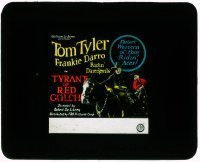 7d438 TYRANT OF RED GULCH glass slide 1928 Tom Tyler & Frankie Darro, the Ridin' Daredevils!