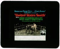 7d440 UNITED STATES SMITH glass slide 1928 poor Russian boy joins Marines & becomes a boxing champ!