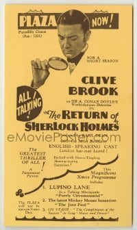 7d114 RETURN OF SHERLOCK HOLMES English herald 1929 detective Clive Brook with magnifying glass!