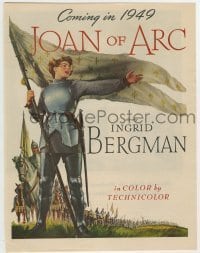 7d572 JOAN OF ARC magazine ad 1948 Ingrid Bergman, Jose Ferrer, directed by Victor Fleming