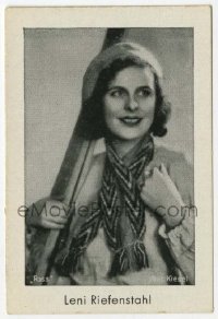 7d145 LENI RIEFENSTAHL #392 2x3 German Ross cigarette card 1930s the German director posing with ski