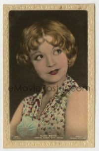 7d183 ALICE WHITE #230P English 4x6 postcard 1920s sexy head & bare shoulders portrait!