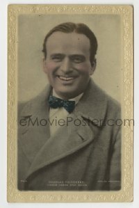 7d201 DOUGLAS FAIRBANKS SR #174A English 4x6 postcard 1920s great smiling portrait with bow tie!