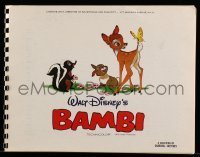 7d702 BAMBI presskit w/ 13 stills R1965 Walt Disney cartoon deer classic, great Thumper & Flower art